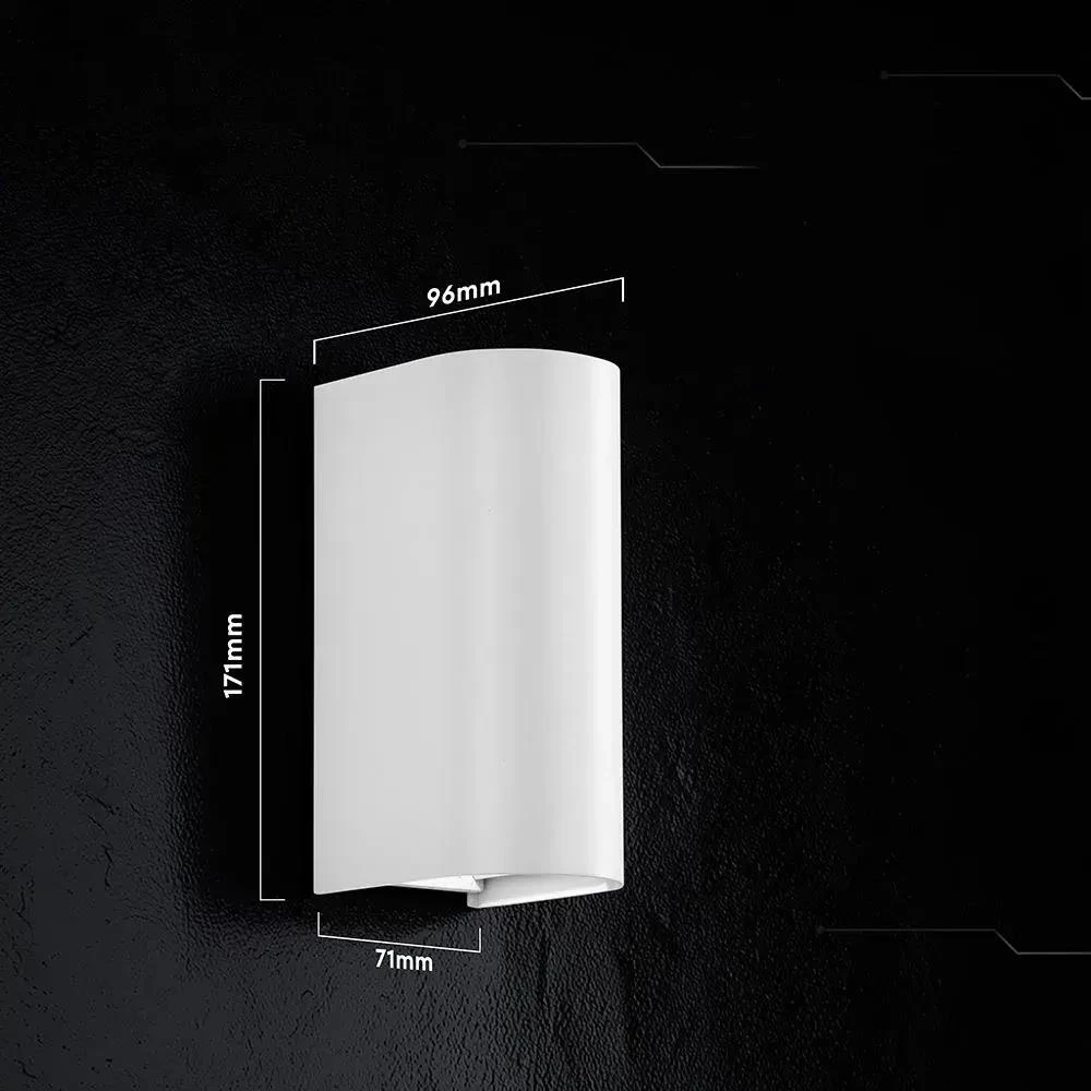 Sieninis šviestuvas 10W LED sieninis fasado šviestuvas, baltas, 2700/3200/4000K, IP65, šviečia į viršų ir į apačią