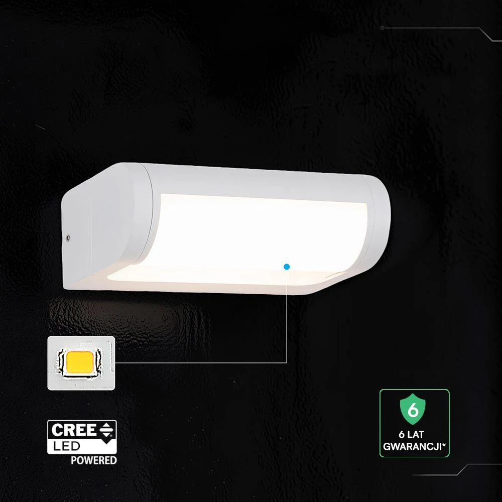 10W LED sieninis šviestuvas, baltas, 3000K, IP65, CREE LED chip