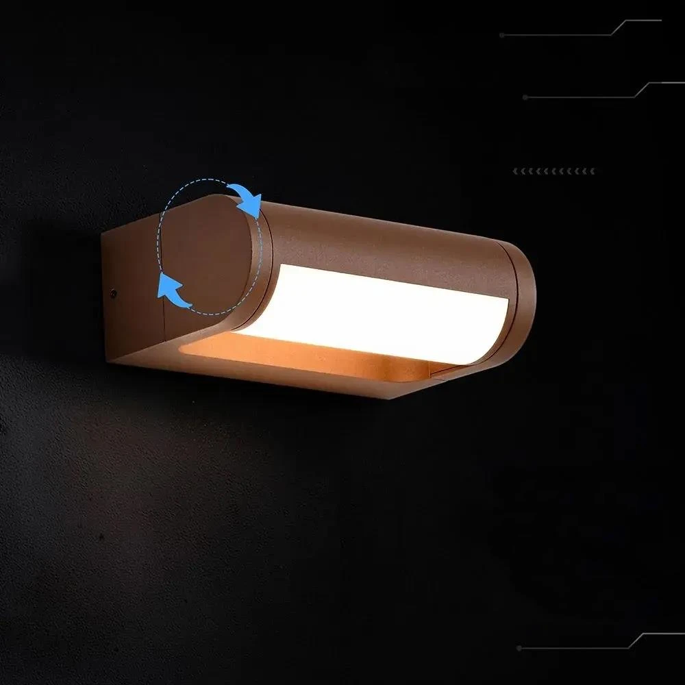 10W LED sieninis šviestuvas, rūdžių sp., 3000K, IP65, CREE LED chip