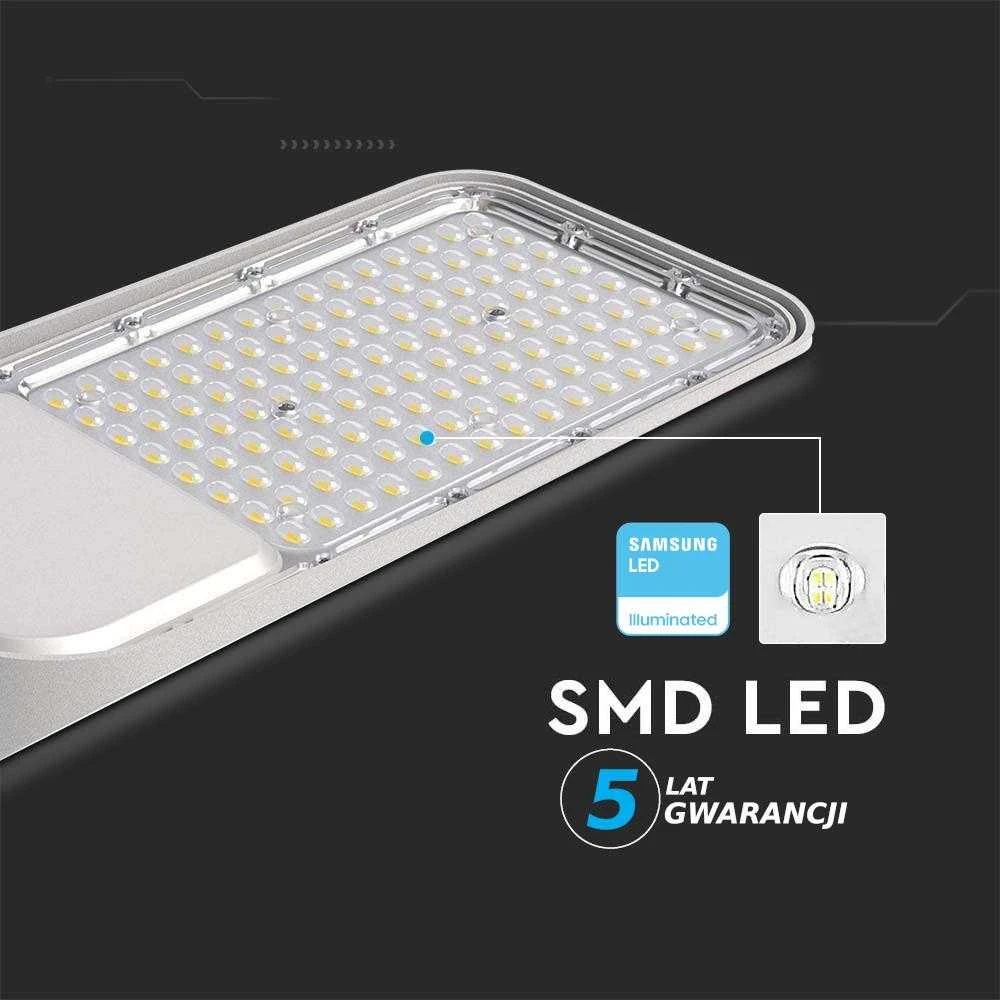 V-tac 150W LED gatvės šviestuvas, pilku korpusu, 6500K, su adapteriu