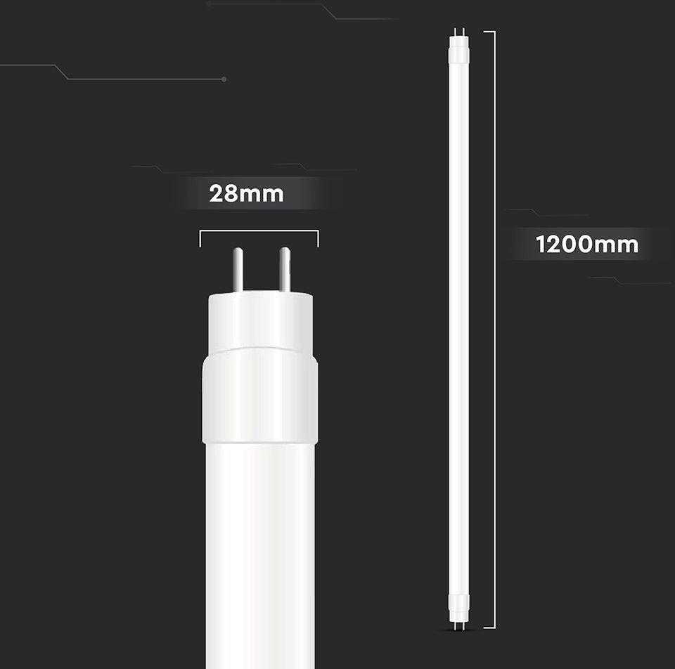 V-tac 16,5W LED T8 lempa, 120cm, G13, 3000K