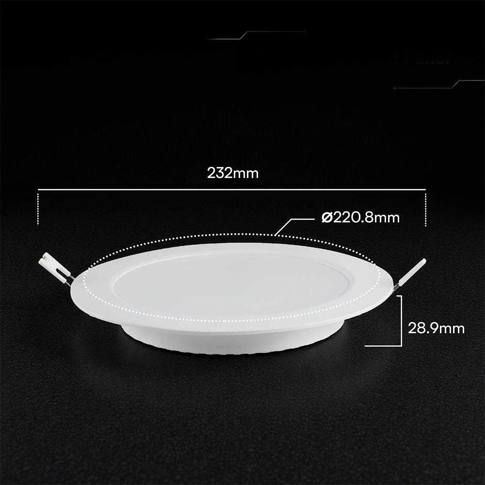 18W LED įleidžiama panelė, balta, 3000/4000/6500K, CREE LED chip