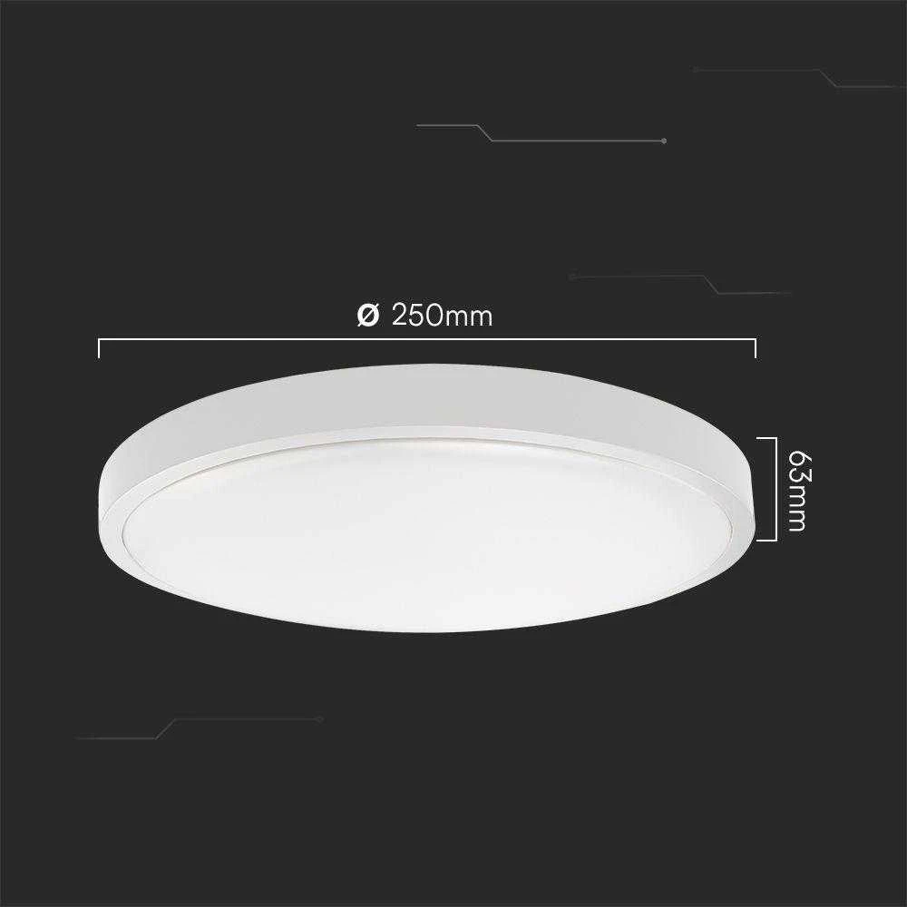 Sieninis šviestuvas 18W LED paviršinis šviestuvas, baltas, 4000K, IP44, SAMSUNG LED chip