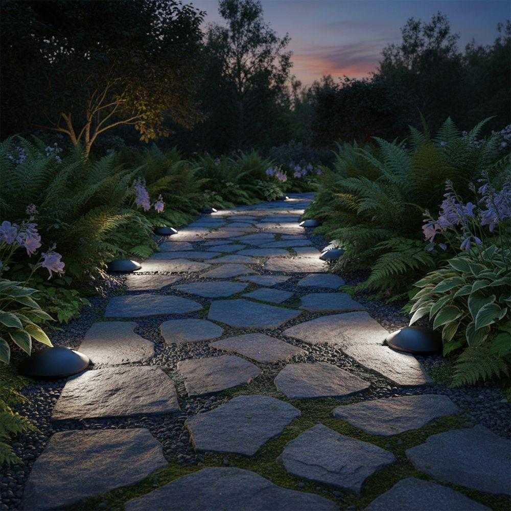 1W LED įleidžiamas į žemę šviestuvas, juodos sp., 6400K, IP67