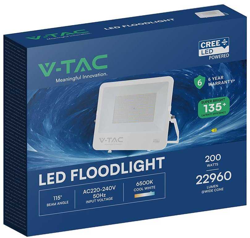 200W LED prožektorius, baltas, 6500K, CREE LED chip