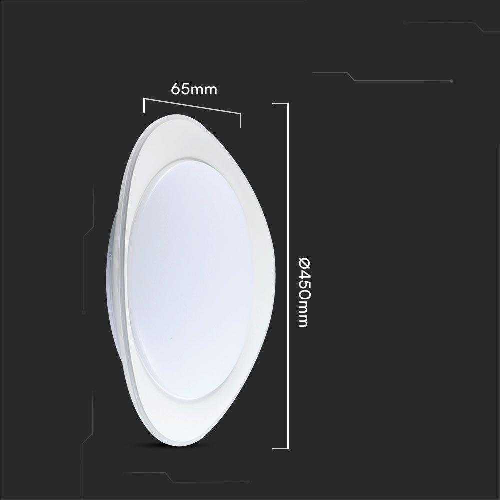 Lubinis šviestuvas V-tac 20/40W LED paviršinis šviestuvas, baltas, 3000/4000/6500K, dimeriuojamas, PHANTOM dangtelis