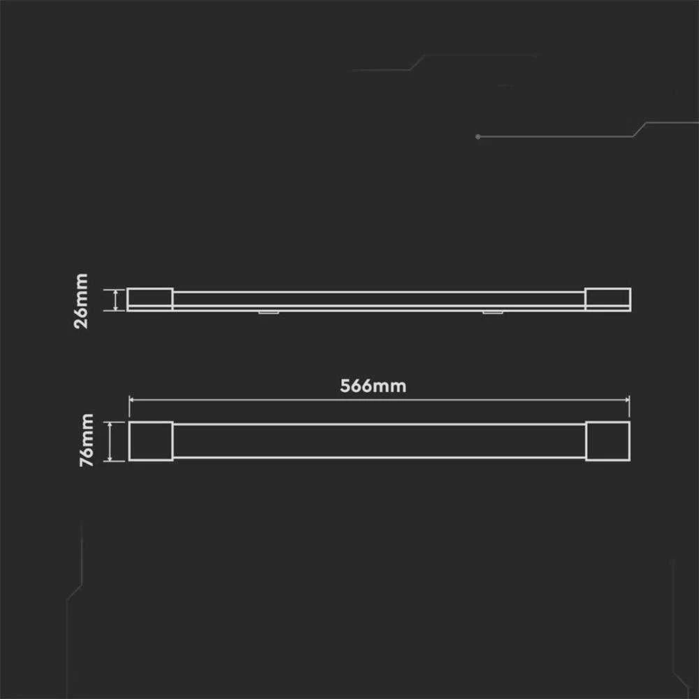 Lubinis šviestuvas V-tac 20W LED linijinis šviestuvas, 60cm, baltas, 6500K