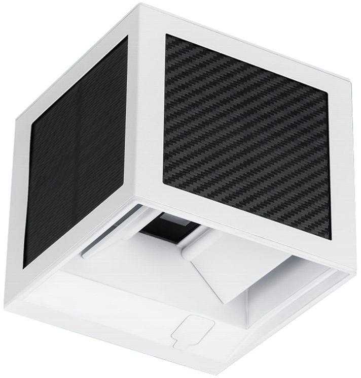 Sieninis šviestuvas 9W LED sieninis įkraunamas šviestuvas su saulės baterija ir judesio davikliu, baltas, 3000/4000/6000K, IP65