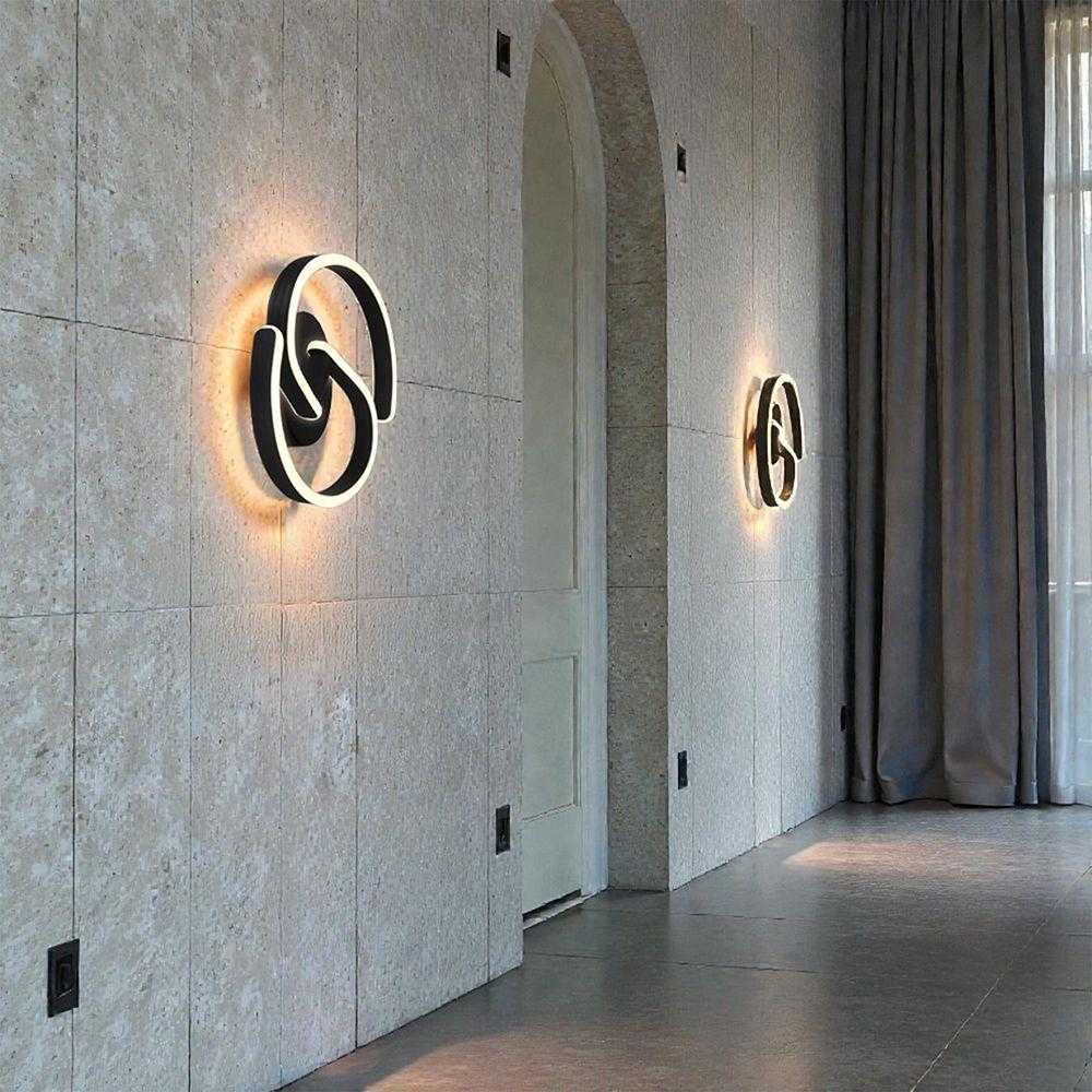 22W LED sieninis šviestuvas, juodos/baltos sp., 4000K