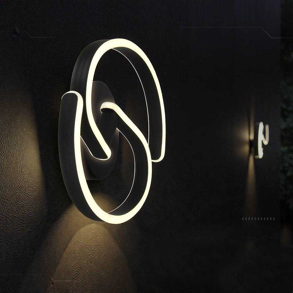 22W LED sieninis šviestuvas, juodos/baltos sp., 4000K