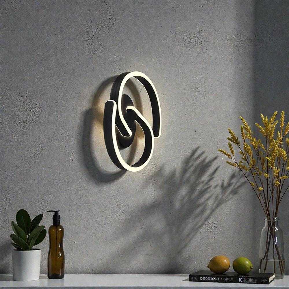 22W LED sieninis šviestuvas, juodos/baltos sp., 4000K