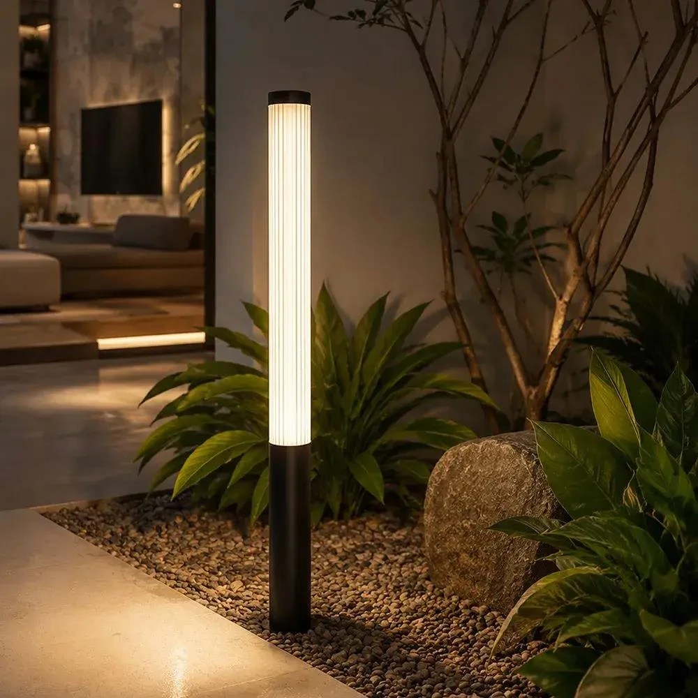 24W LED pastatomas lauko šviestuvas, juodas, 3000K, IP44, 80cm