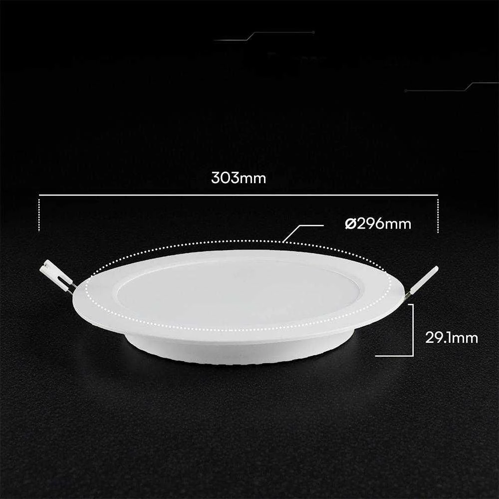 24W LED įleidžiama panelė, balta, 3000/4000/6500K, CREE LED chip