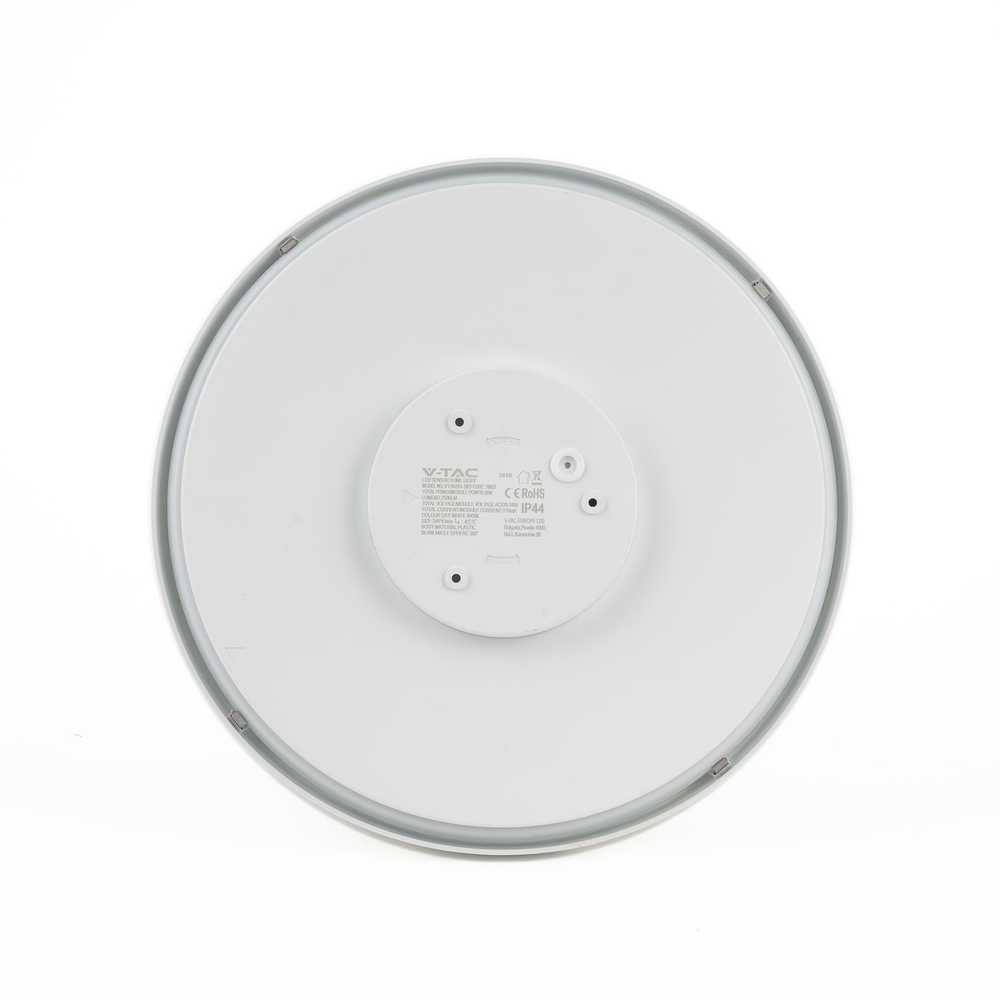 Lubinis šviestuvas V-tac 24W LED paviršinis šviestuvas, baltas, 4000K, IP44, SAMSUNG LED chip, su judesio davikliu