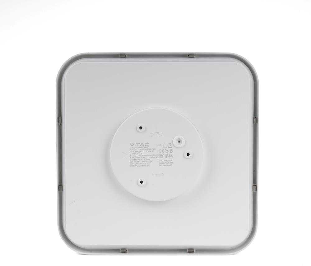 Lubinis šviestuvas V-tac 24W LED paviršinis šviestuvas, kvadratinis, baltas, 3000K, IP44, SAMSUNG LED chip