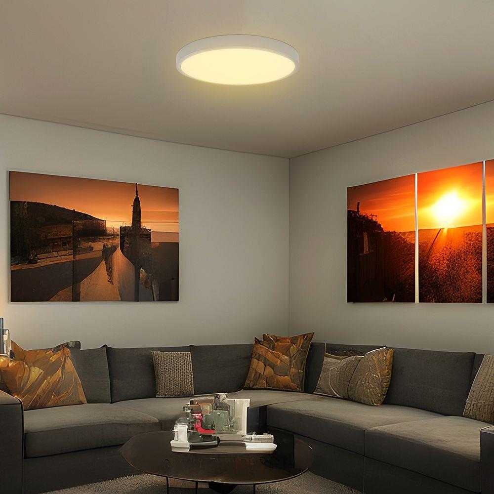 Lubinis šviestuvas V-tac 24W LED paviršinis šviestuvas, baltas, 3000K, IP44, SAMSUNG LED chip