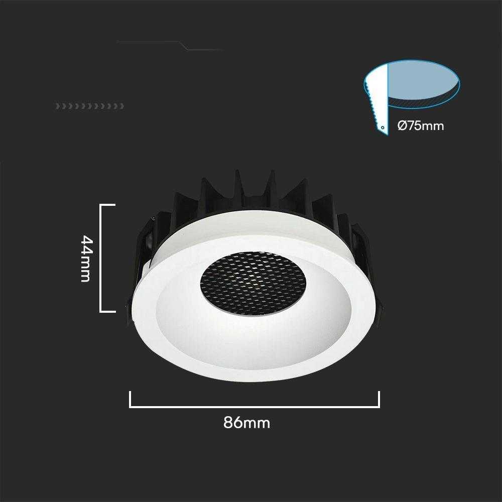 24W LED įleidžiamas šviestuvas, baltos/juodos sp., 3000-6400K, 24°