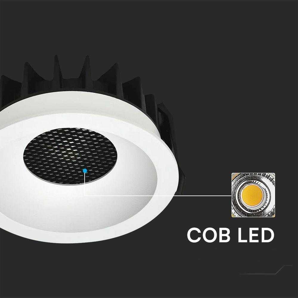 24W LED įleidžiamas šviestuvas, baltos/juodos sp., 3000-6400K, 24°