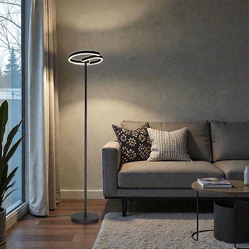 25W LED pastatomas šviestuvas, juodos/baltos sp., 4000K