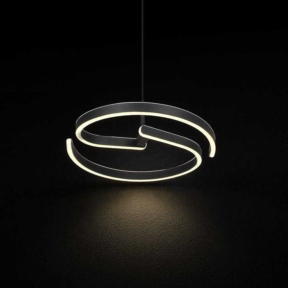 25W LED pakabinamas šviestuvas, juodos/baltos sp., 4000K