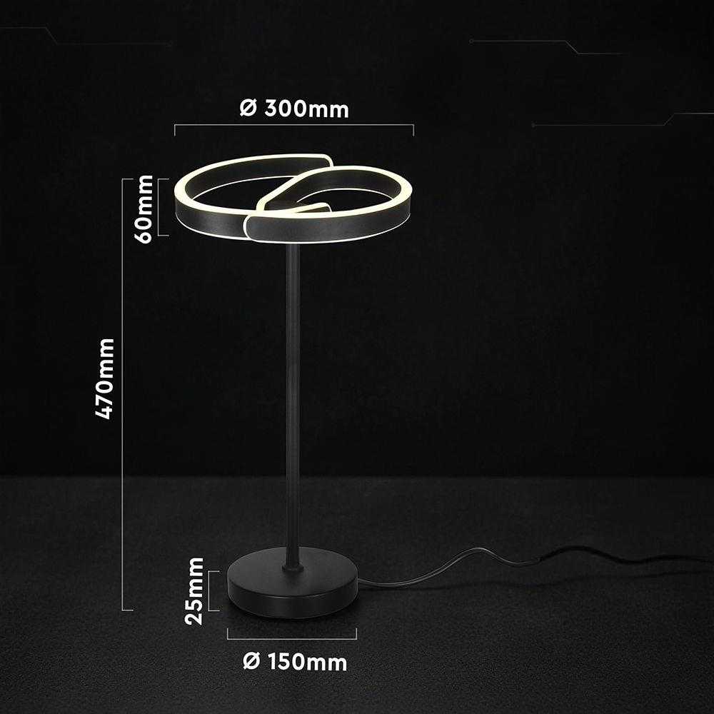 25W LED stalo šviestuvas, juodos/baltos sp., 4000K