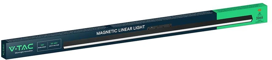 Oprawa szynoprzewód 48V V-TAC 28W 48V 120st LED juoda 90cm VT-41036 4000K 3265lm 3 metai gwarancji