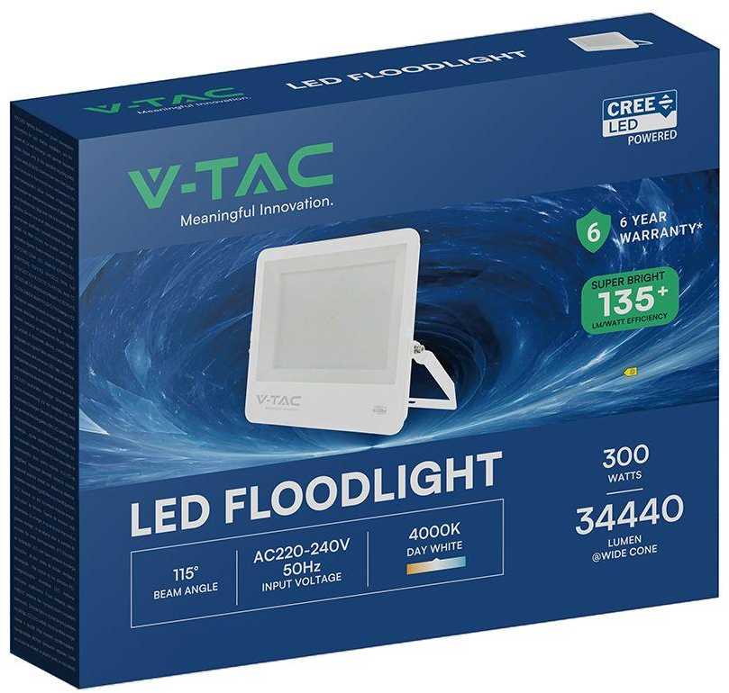 300W LED prožektorius, baltas, 4000K, CREE LED chip