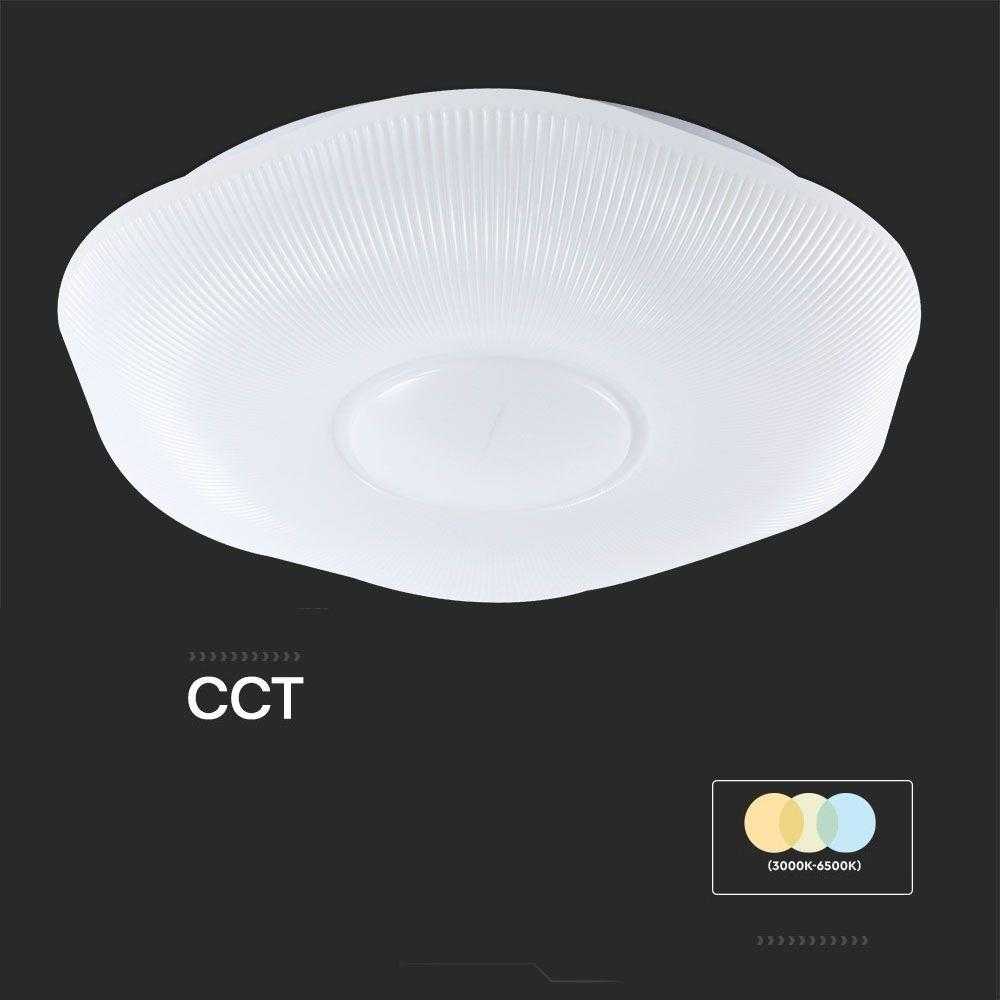 Lubinis šviestuvas V-tac 30/60W LED paviršinis šviestuvas, baltas, 3000/4000/6500K, dimeriuojamas, PLUM BLOSSOM dangtelis