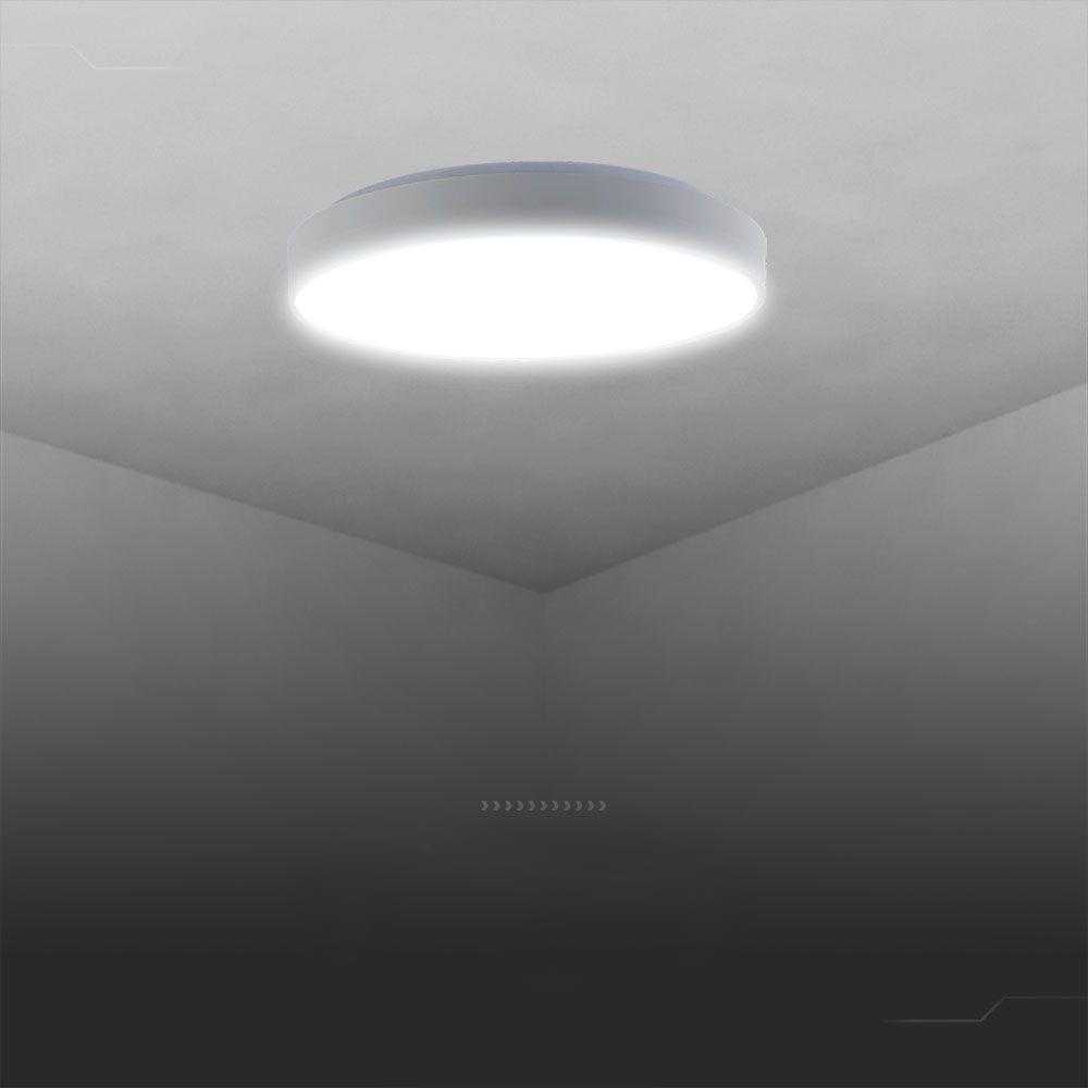 Lubinis šviestuvas V-tac 30/60W LED paviršinis šviestuvas, baltas, 3000/4000/6500K, dimeriuojamas, ELEGANT dangtelis