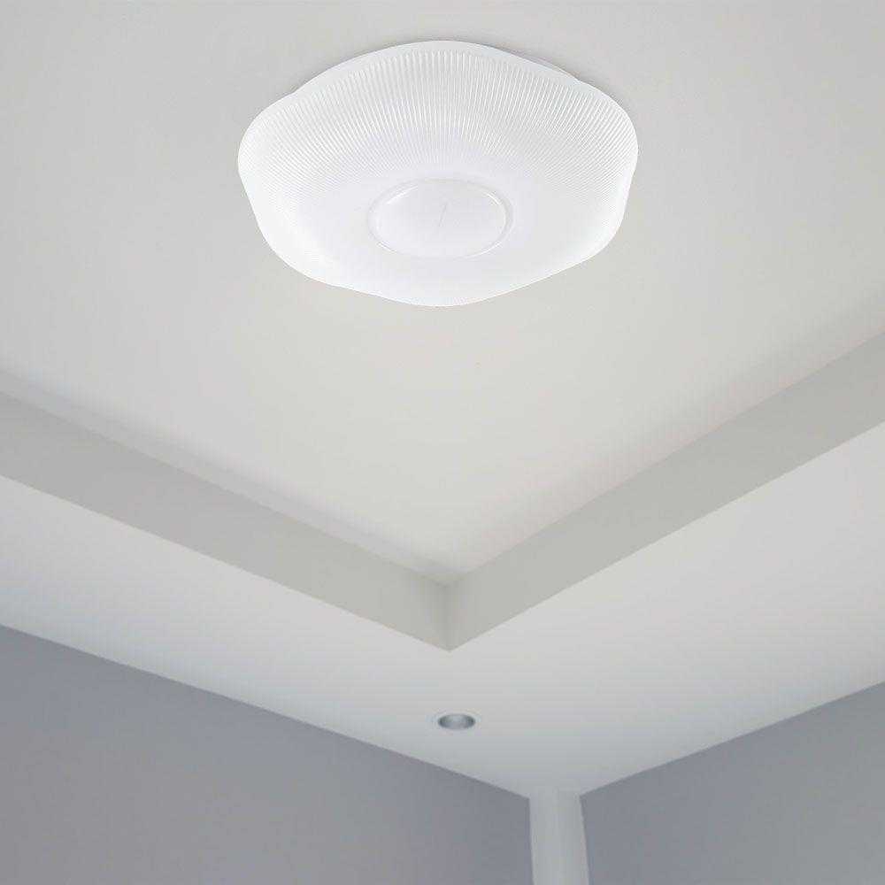 Lubinis šviestuvas V-tac 30/60W LED paviršinis šviestuvas, baltas, 3000/4000/6500K, dimeriuojamas, PLUM BLOSSOM dangtelis