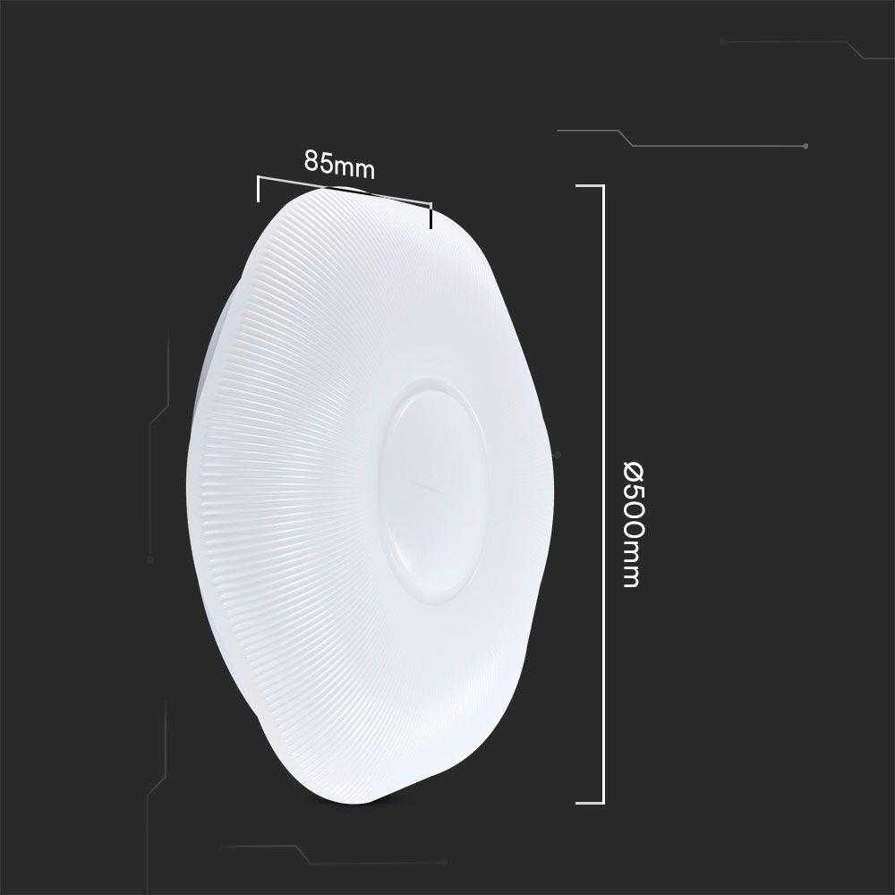 Lubinis šviestuvas V-tac 30/60W LED paviršinis šviestuvas, baltas, 3000/4000/6500K, dimeriuojamas, PLUM BLOSSOM dangtelis