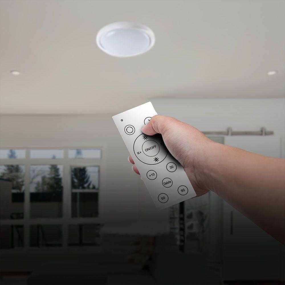 Lubinis šviestuvas V-tac 30/60W LED paviršinis šviestuvas, baltas, 3000/4000/6500K, dimeriuojamas, CYCLONE dangtelis