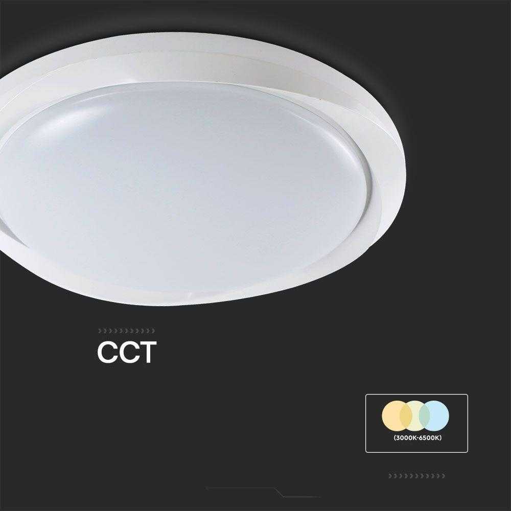 Lubinis šviestuvas V-tac 30/60W LED paviršinis šviestuvas, baltas, 3000/4000/6500K, dimeriuojamas, CYCLONE dangtelis