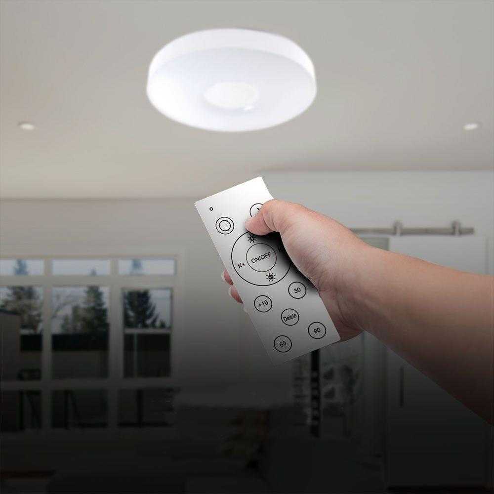 Lubinis šviestuvas V-tac 30/60W LED paviršinis šviestuvas, baltas, 3000/4000/6500K, dimeriuojamas, VICTORY dangtelis