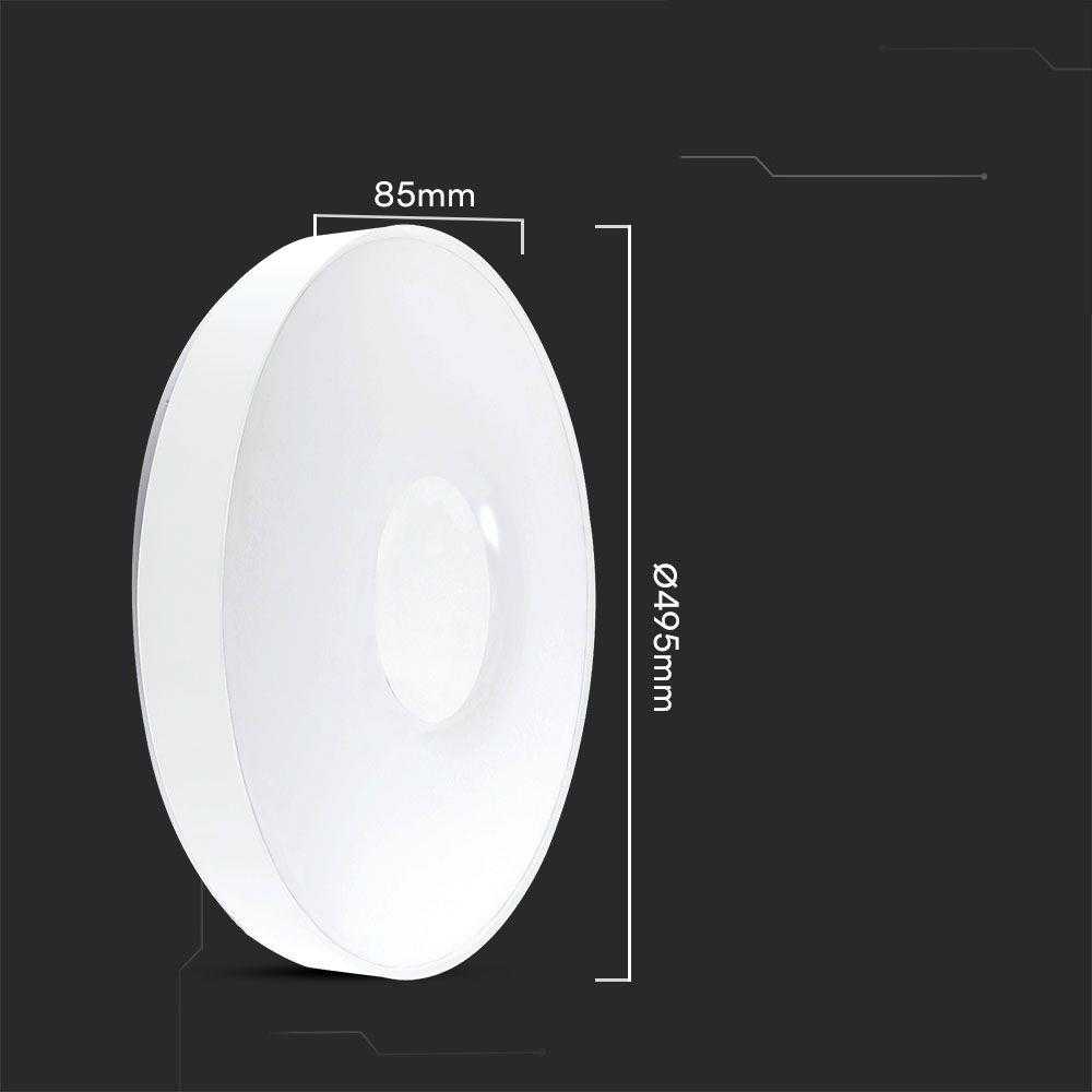 Lubinis šviestuvas V-tac 30/60W LED paviršinis šviestuvas, baltas, 3000/4000/6500K, dimeriuojamas, VICTORY dangtelis