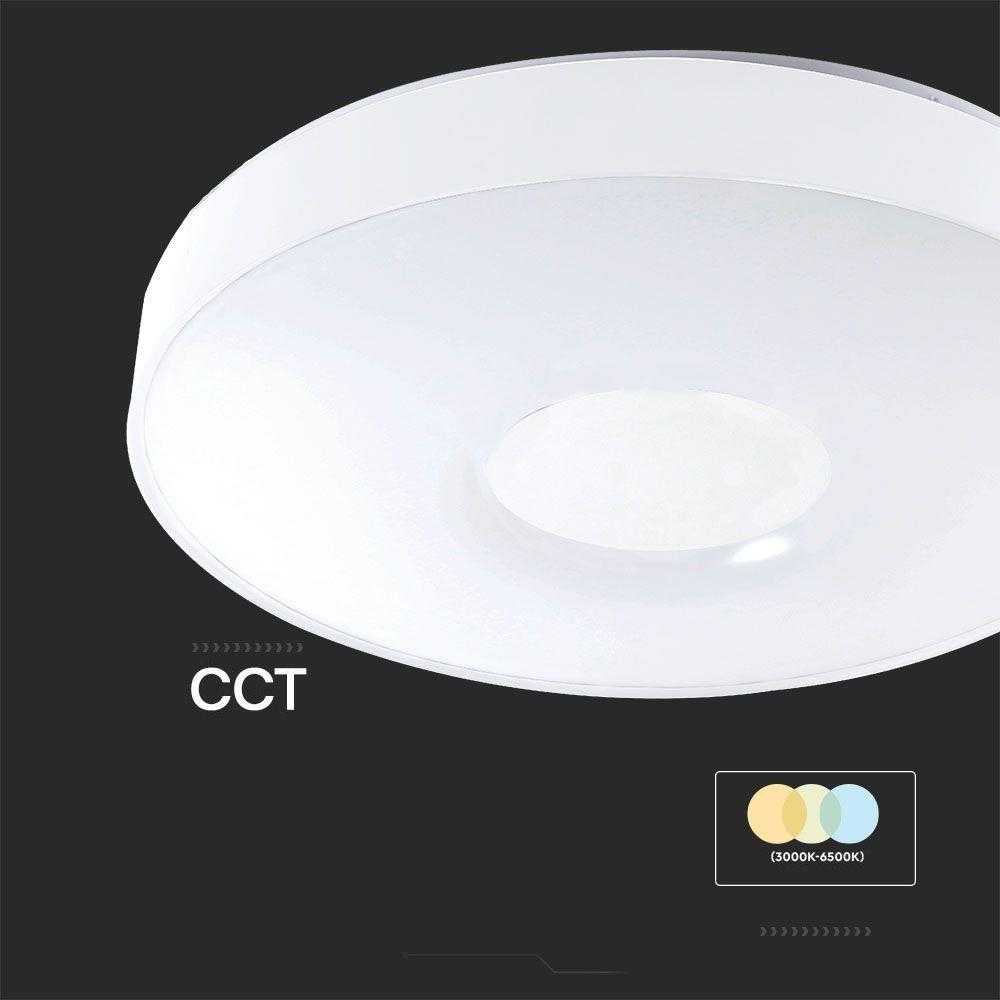Lubinis šviestuvas V-tac 30/60W LED paviršinis šviestuvas, baltas, 3000/4000/6500K, dimeriuojamas, VICTORY dangtelis
