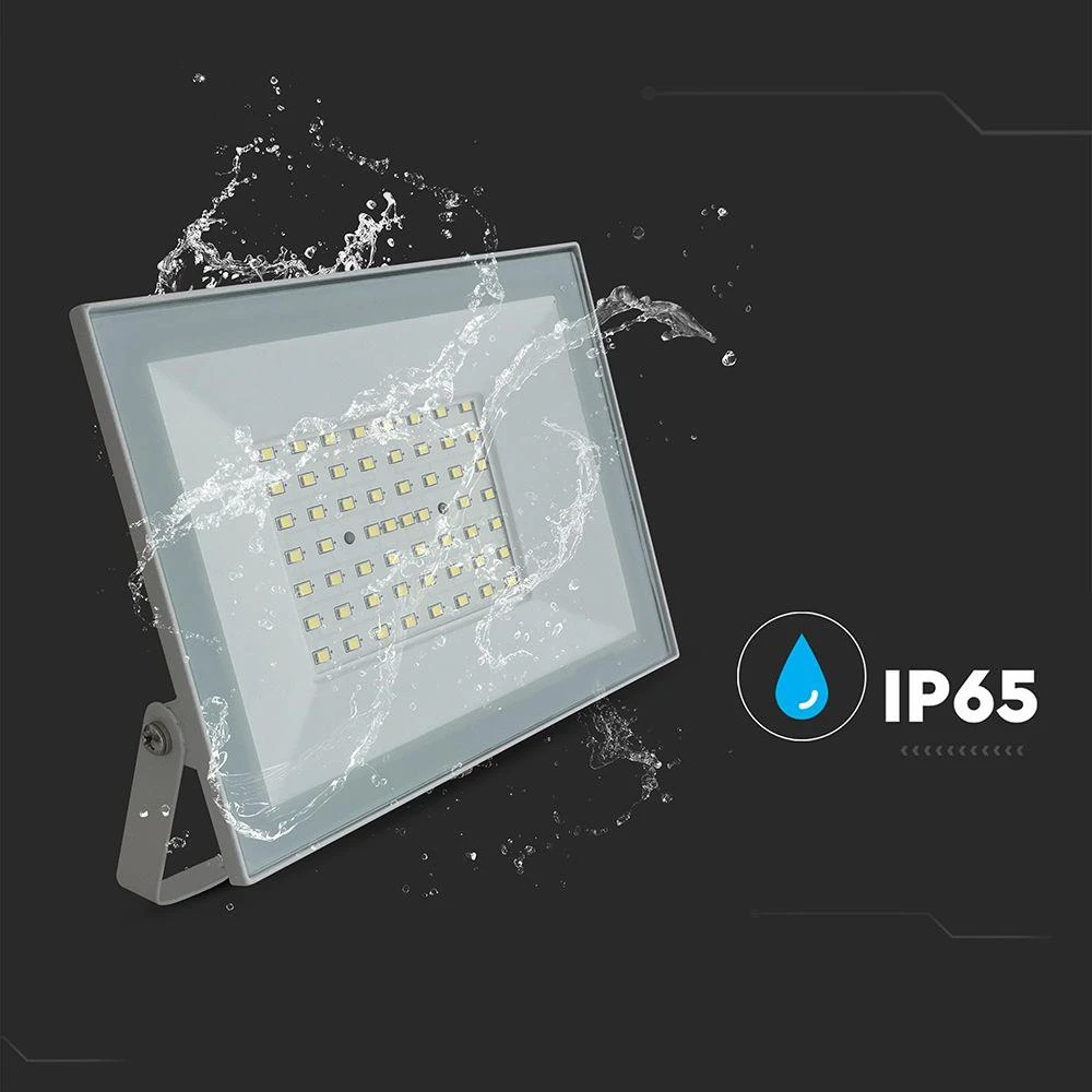 30W LED prožektorius, baltu korpusu, 6500K
