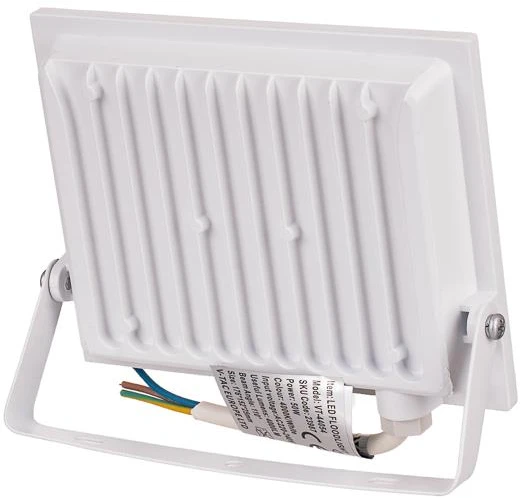30W LED prožektorius, baltu korpusu, 6500K