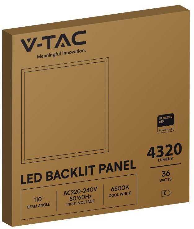 36W LED panelė, 60x60cm, balta, 4000K, SAMSUNG LED chip