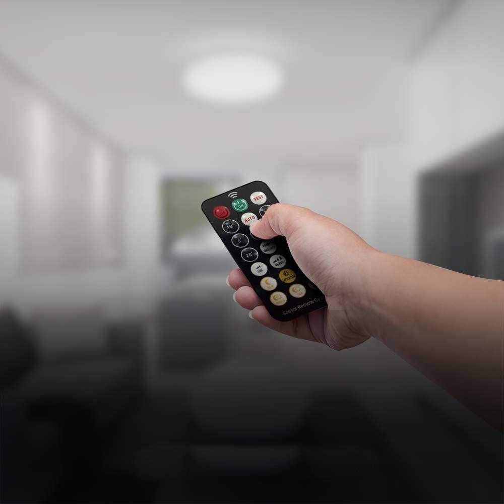 Sieninis šviestuvas 36W LED paviršinis šviestuvas, kvadratinis, baltas, 4000K, IP44, SAMSUNG LED chip, su judesio davikliu