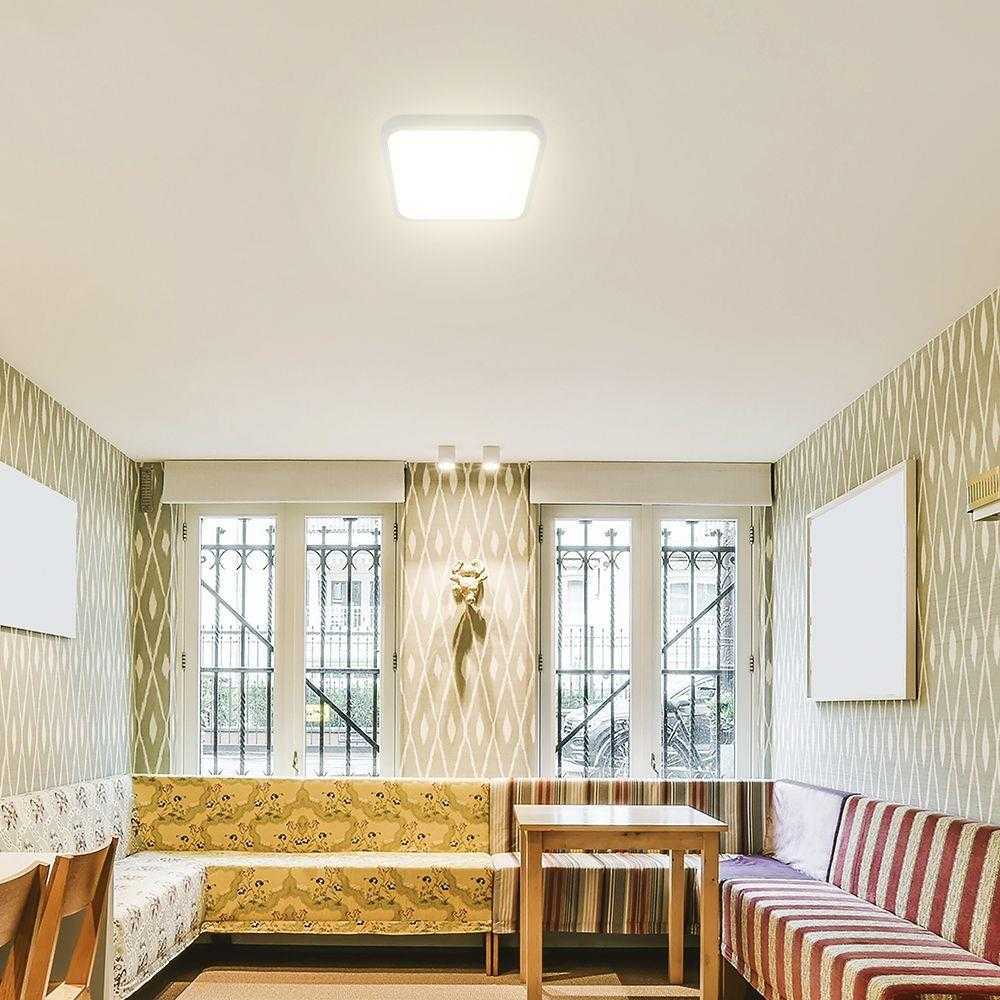 Sieninis šviestuvas 36W LED paviršinis šviestuvas, kvadratinis, baltas, 4000K, IP44, SAMSUNG LED chip, su judesio davikliu