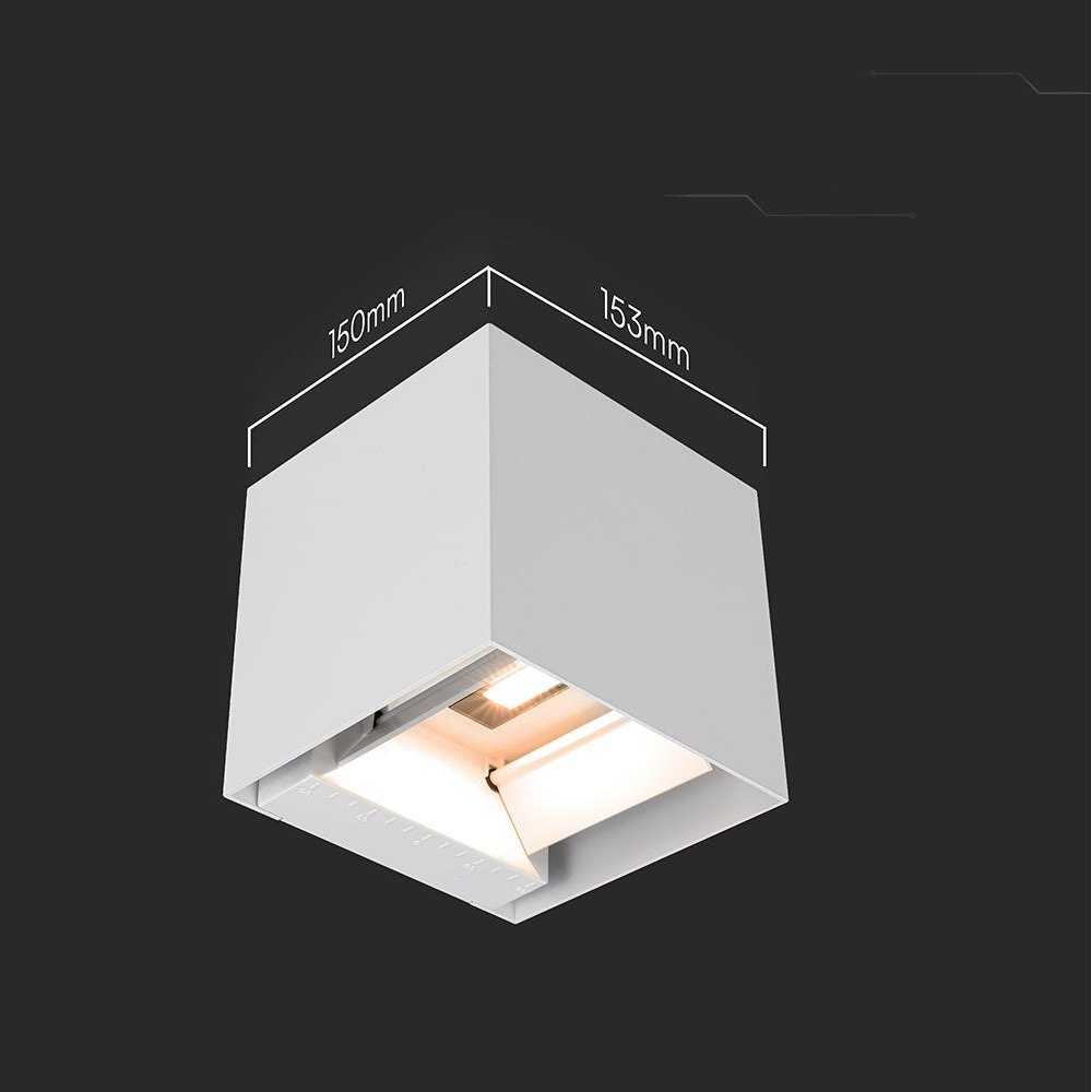 Sieninis šviestuvas 9W LED sieninis įkraunamas šviestuvas su saulės baterija ir judesio davikliu, baltas, 3000/4000/5000K, IP65