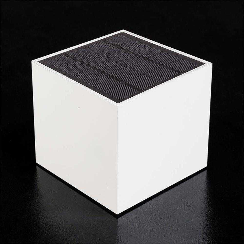 Sieninis šviestuvas 9W LED sieninis įkraunamas šviestuvas su saulės baterija ir judesio davikliu, baltas, 3000/4000/5000K, IP65