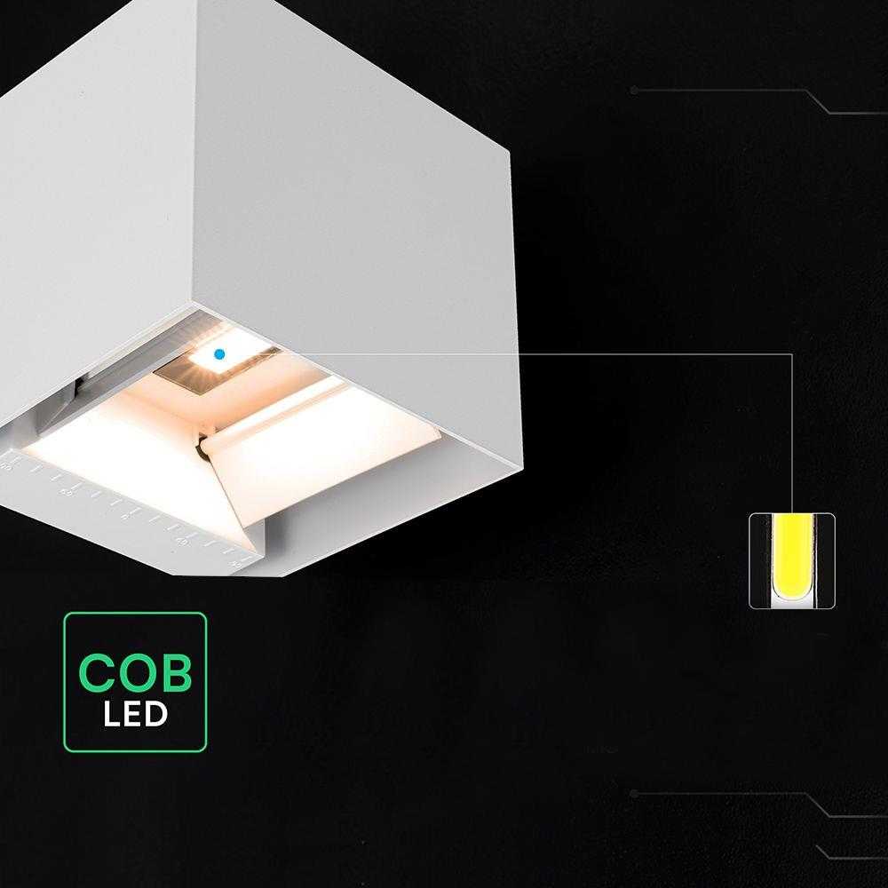 Sieninis šviestuvas 9W LED sieninis įkraunamas šviestuvas su saulės baterija ir judesio davikliu, baltas, 3000/4000/5000K, IP65
