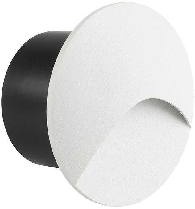 3W LED įleidžiamas sieninis šviestuvas laiptų apšvietimui, baltos sp., 3000K, IP65