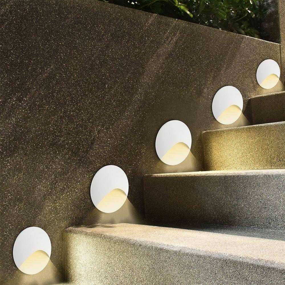 3W LED įleidžiamas sieninis šviestuvas laiptų apšvietimui, baltos sp., 3000K, IP65
