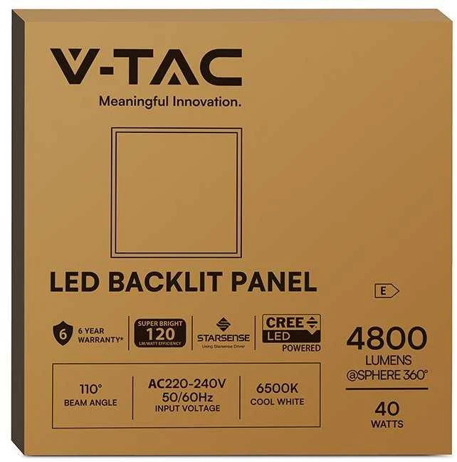 40W LED panelė, 60x60cm, balta, 6500K, CREE LED chip