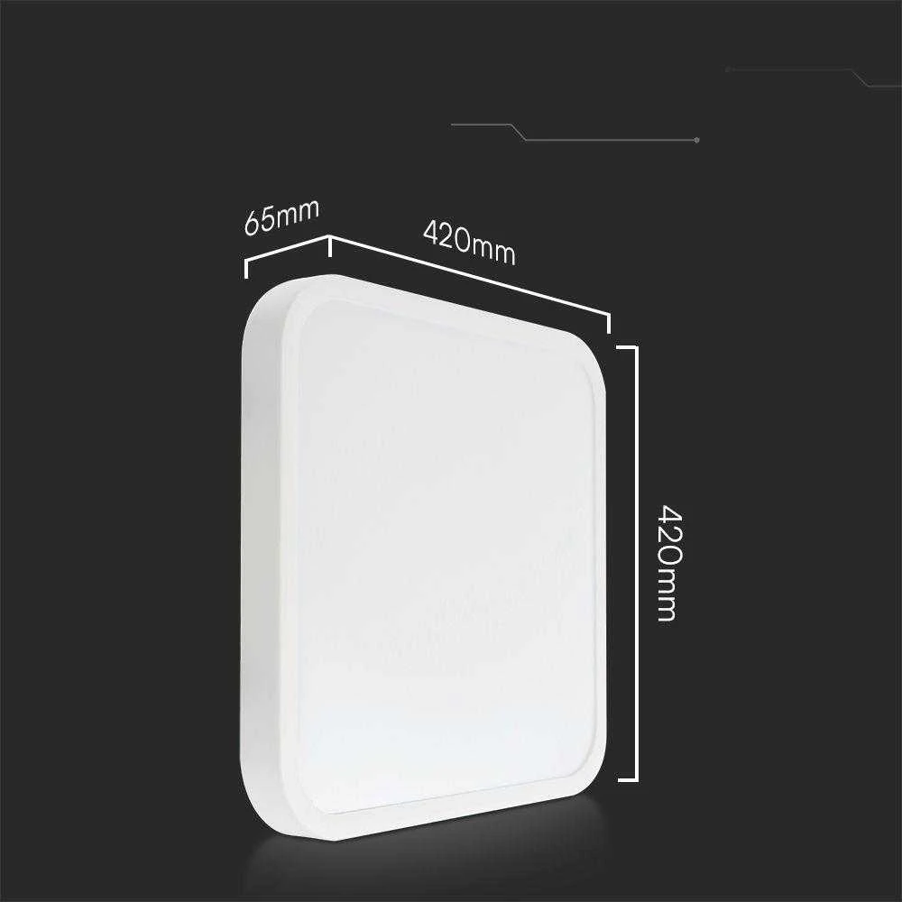 Sieninis šviestuvas 48W LED paviršinis šviestuvas, kvadratinis, baltas, 4000K, IP44, SAMSUNG LED chip