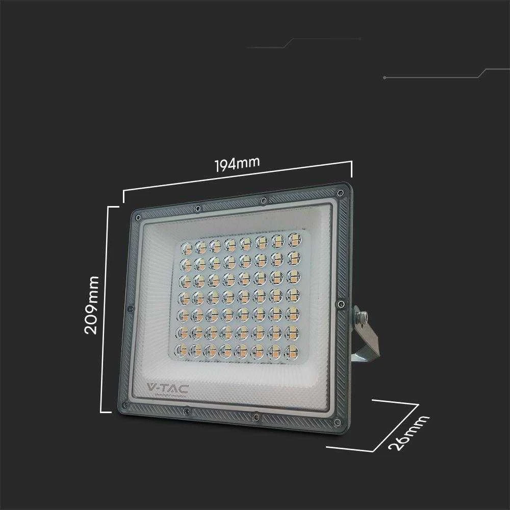 V-tac 50W LED prožektorius, pilkas, 3000/4000/6500K