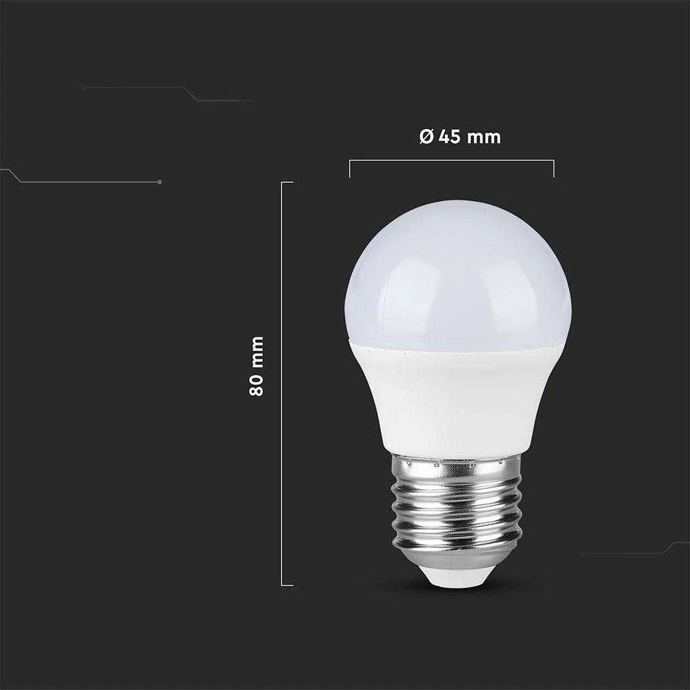 V-tac 6,5W LED lemputė, E27, G45, 4000K, 180°